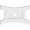 Ekena Millwork Haven Architectural Grade PVC Ceiling Medallion, 32"W x 21 3/8"H x 3"ID x 7"C x 1"P, One-Piece CMP32X21HN-03000 - alternate 1